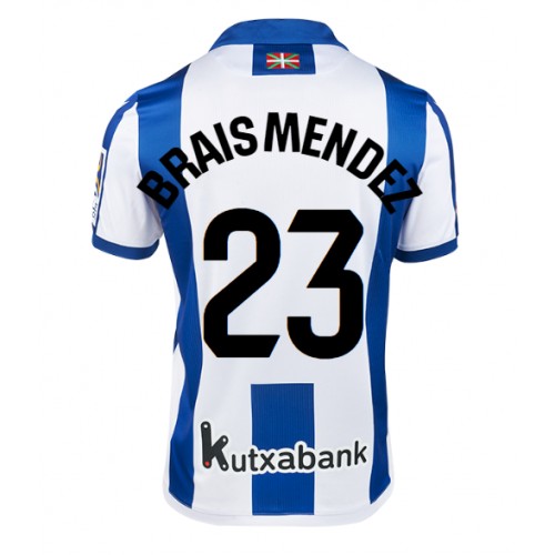 Fotballdrakt Herre Real Sociedad Brais Mendez #23 Hjemmedrakt 2024-25 Kortermet